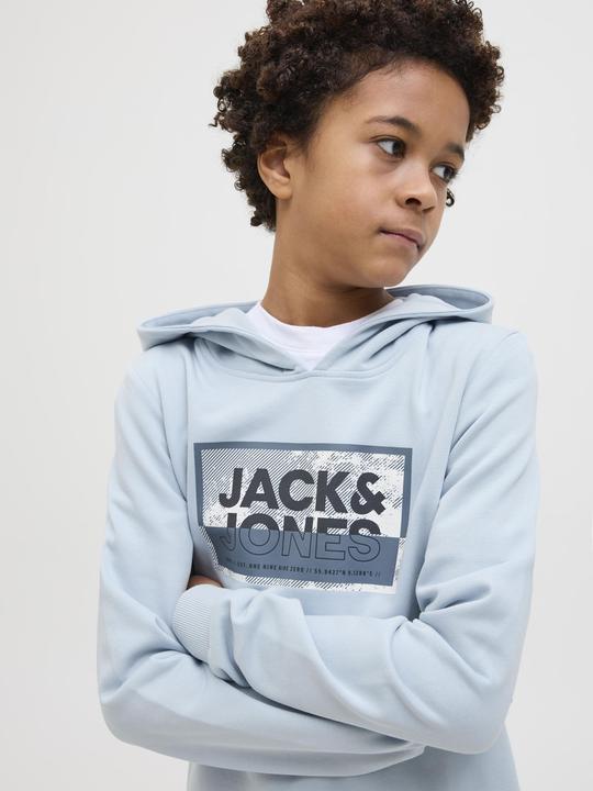 Actual product image Jack & Jones Jcologan Ss24 Print Sweat Hood Sn Jnr (164)