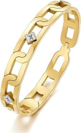 Brosway Elegant gold-plated bracelet with crystals With You BWY20