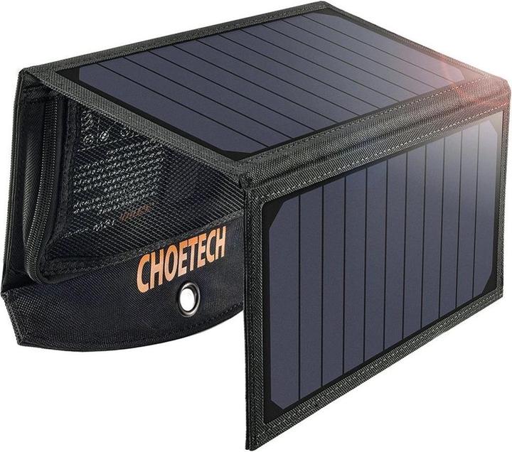 Actual product image Choetech USB solar charger (19 W, 0.48 kg)
