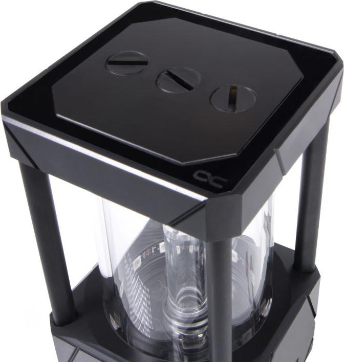 Produktbild Alphacool Eisbecher Aurora D5 Acetal/Glas - 150mm inkl. VPP Apex D5