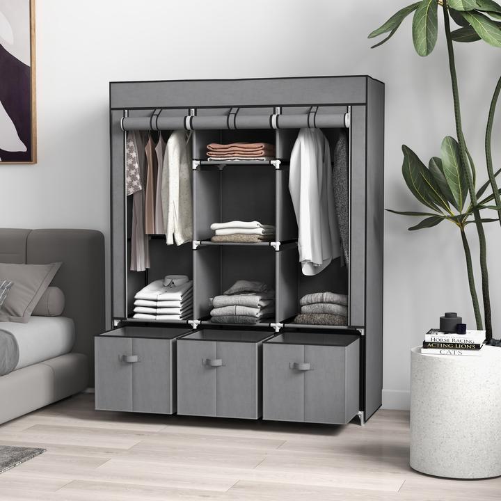 Produktbild Homcom Stoffschrank mit Tür (125 x 43 x 162.5 cm)