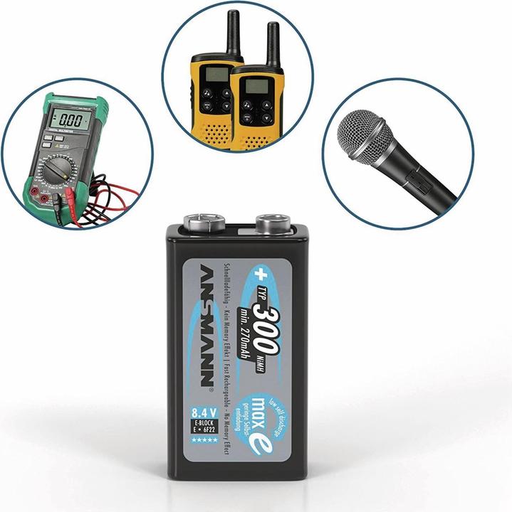 Produktbild Ansmann E-Block (1 Stk., 9V Block, 270 mAh)