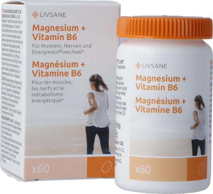 Produktbild Livsane Magnesium + Vitamin (60 Stück, Tabletten, 75 g)