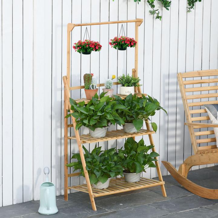 Produktbild Outsunny Pflanzentreppe mit 3 Stufen