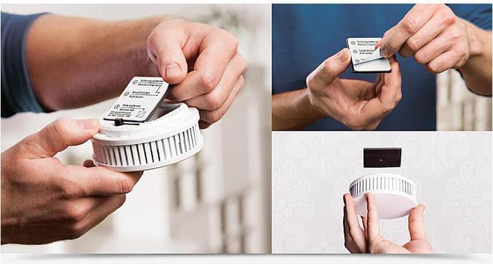 Actual product image Pyrexx PX-1 Smoke detector V3-Q Light wood look
