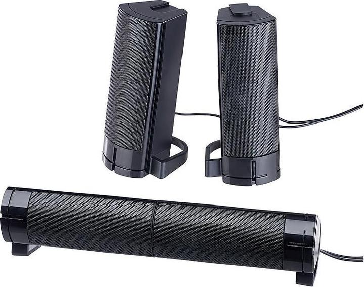 Actual product image Auvisio 2in1 PC stereo speaker and soundbar