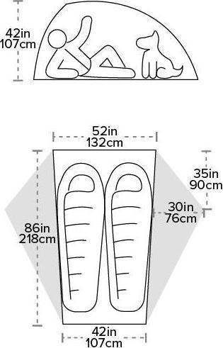 Immagine prodotto Big Agnes Lago Crag SL2 (Tenda a cupola, 2.01 kg, 2 persone)