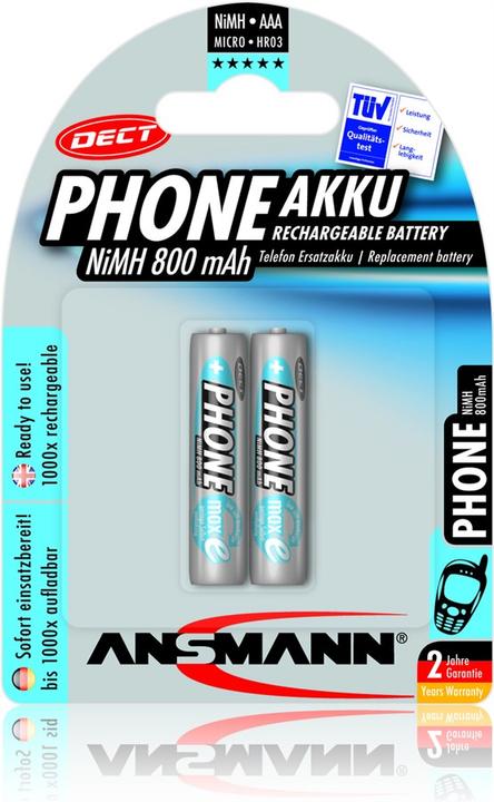 Produktbild Ansmann AAA (2 Stk., AAA, 800.80 mAh)
