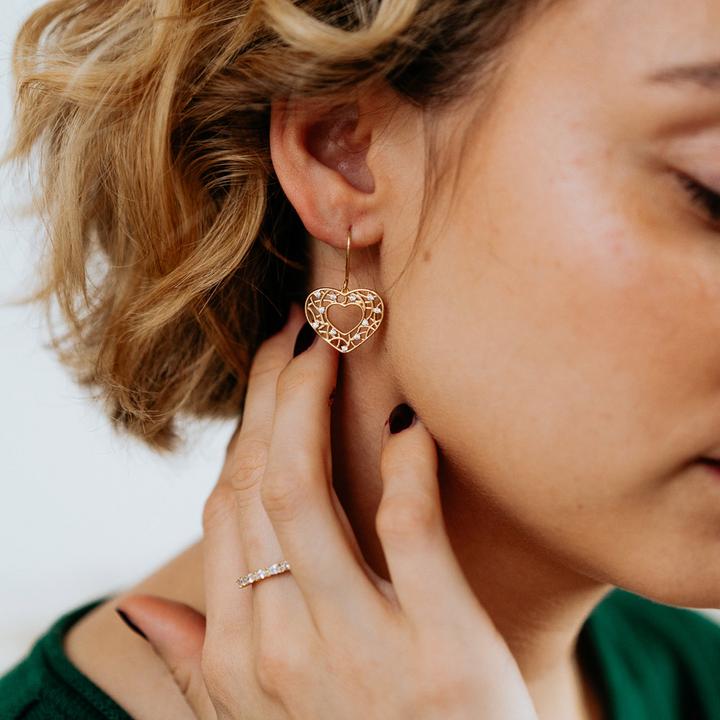 Actual product image Julie Julsen Heart earrings (Silver 925)