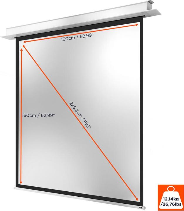 Actual product image Celexon Electric Professional Plus Ceiling Recessed - Screen - Ceiling mountable - (88.98", 1:1)