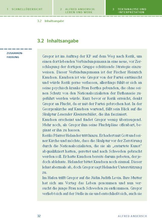 Produktbild Sansibar oder der letzte Grund (Deutsch, Alfred Andersch, 2013)