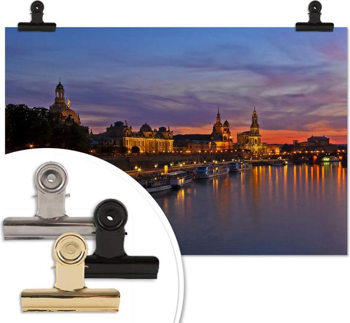 Actual product image Trenddeko Dresden by night light (100 x 70 cm)