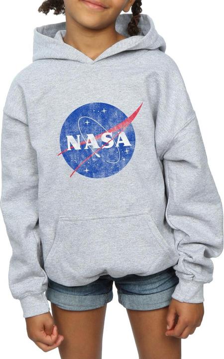 Produktbild Nasa Classic Insignia Logo Distressed Kapuzenpullover Mädchen (140, 146)