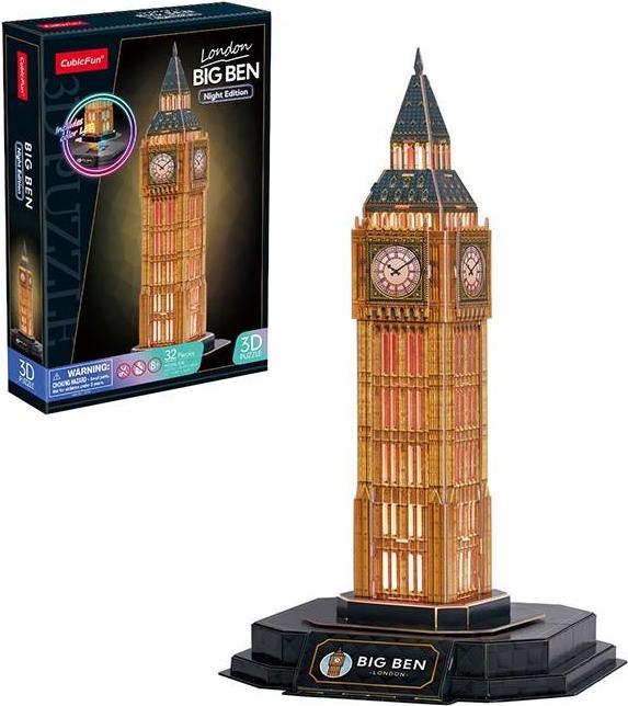 Image du produit Cubicfun Puzzle 3D Big Ben (wersja nocna) (32 pièces)