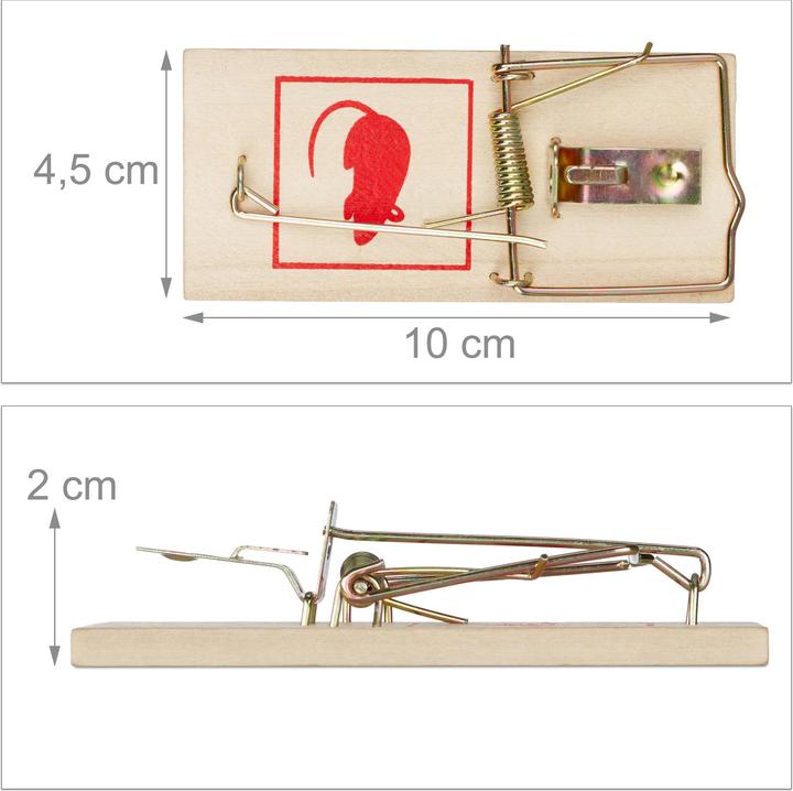 Actual product image Relaxdays Set of 12 Rodent Traps