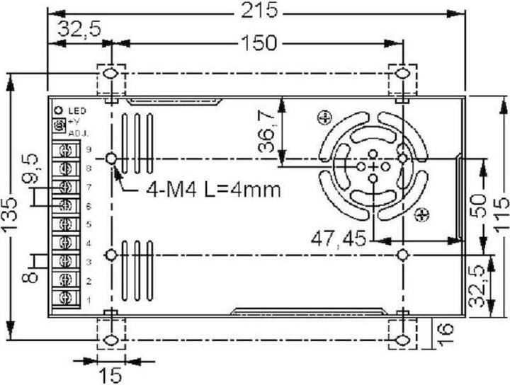 Produktbild MeanWell AC/DCNetzteilbaustein geschlossen (320.40 W)