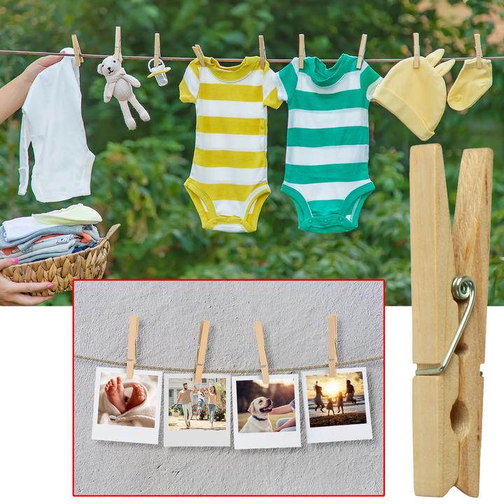 Produktbild Natura Punto Wäscheklammern aus Holz, 24 Stück, natur