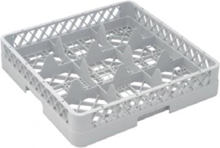 GN Schalen Glass washing up basket Basic basket 9 compartments max glass H8.8cm D15.4cm
