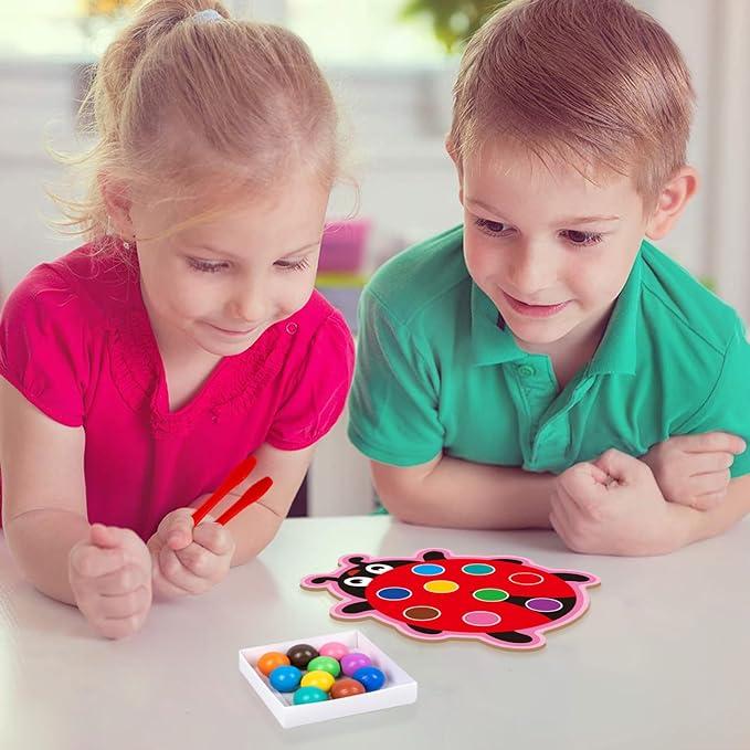 Actual product image Activity Board Clip beads colour classification matching toy children logic concentration fine motor skills
