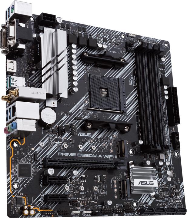 Productafbeelding ASUS MB PRIME -A WI-FI II AMD,AM4,DDR4,mATX (AM4, AMD B550, mATX)
