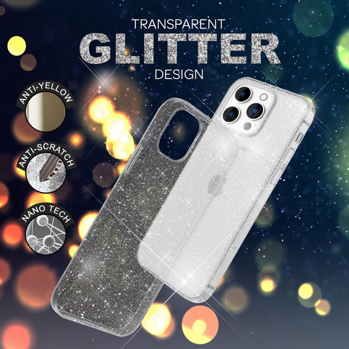 Produktbild Nalia Klare Glitzer Silikon Hülle (Apple iPhone 14 Pro)