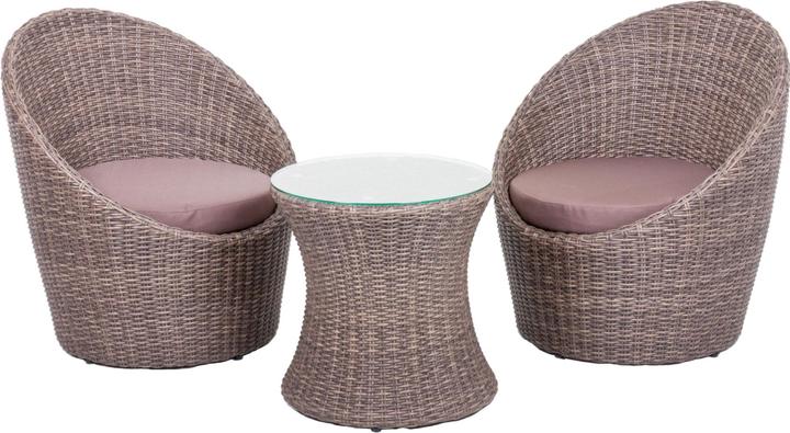 Garden Pleasure Poly Rattan Lounge Malibu 3tlg