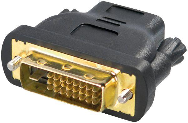 Produktbild Transmedia Adapter, a) von 1x DVI-D Stecker single link 24+1, b) auf 1x HDMI-Kupplung (DVI, HDMI)