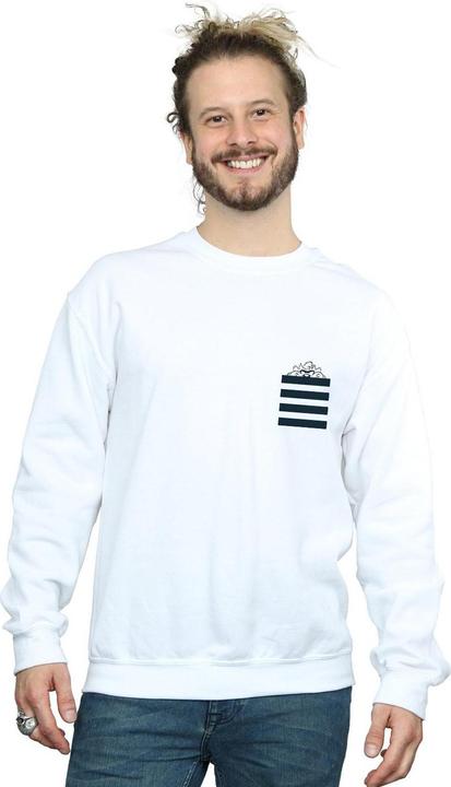 Actual product image Looney Tunes Mens Taz Stripes Faux Pocket Sweatshirt (M)