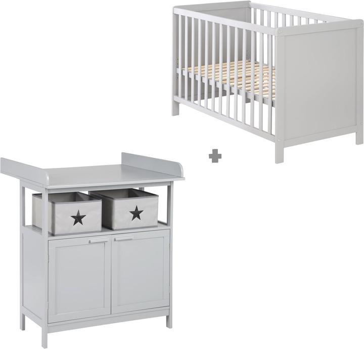Actual product image Roba Hamburg children's room set (Changing unit, Baby cot)