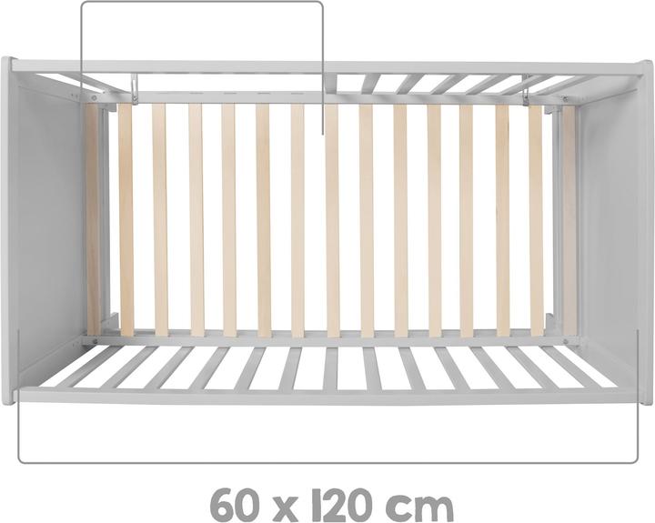Actual product image Roba Hamburg children's room set (Changing unit, Baby cot)