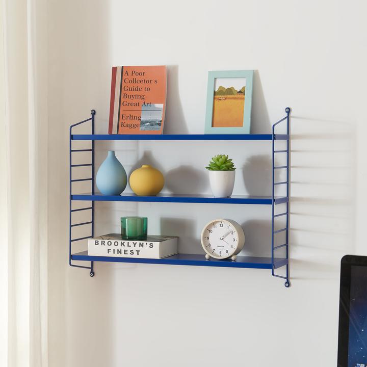 Actual product image En.Casa Modular wall shelf Strängnäs set of 2 blue