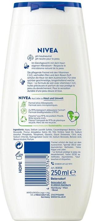 Actual product image NIVEA Pflegedusche Rose & Almond Oil (250 ml)