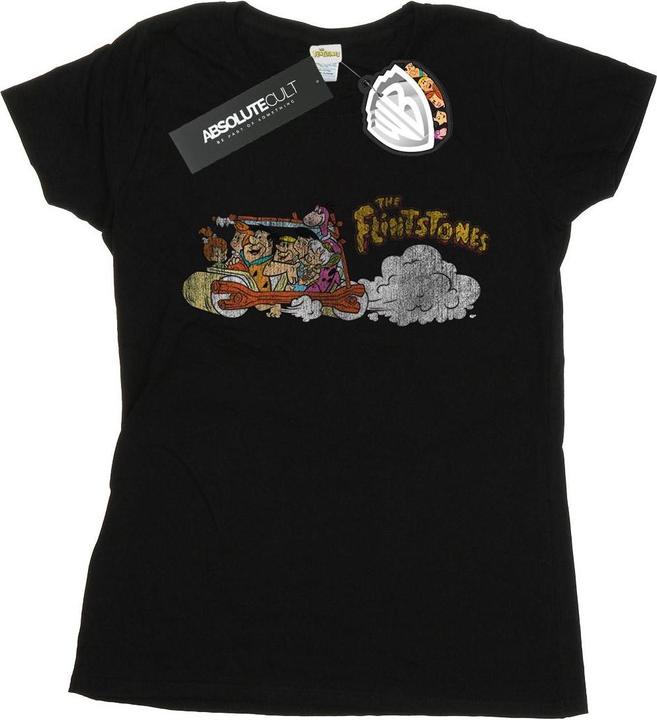Immagine prodotto The Flintstones Family Car Distressed Maglietta Donna (S)