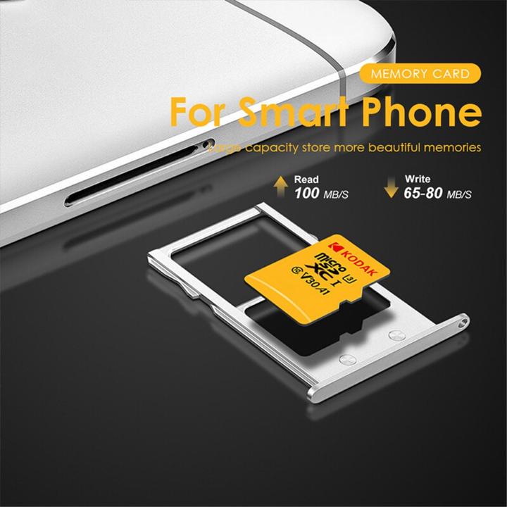 Actual product image Kodak mSD 128GB UHS-I U3/V30/A1 w/a (128 GB, microSDXC, U3, UHS-I)