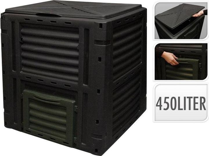 Image du produit GreenGarden Composteur de jardin 450L 80x 80x 81cm noir (450 l)