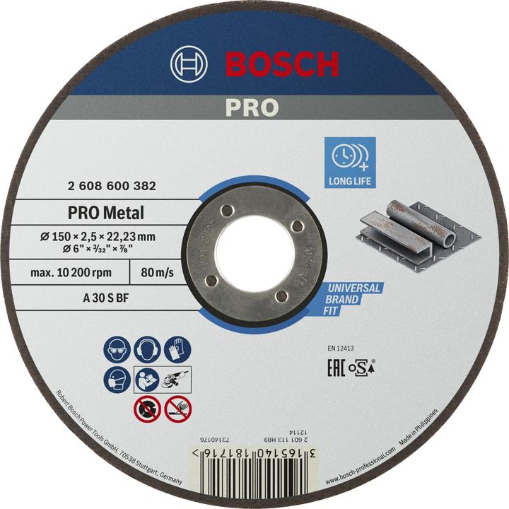 Produktbild Bosch Professional Zubehör PRO Metal Trennscheibe, 150 x 2,5 x 22,23 mm