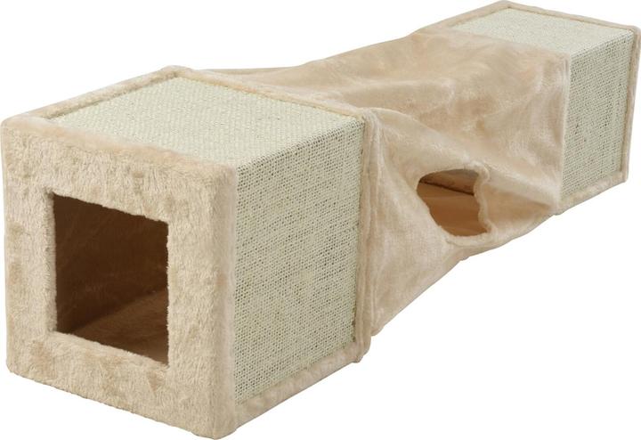 Casativo Katzenspiel- und Kratztunnel aus Stoff und Sisal (Katzentunnel)