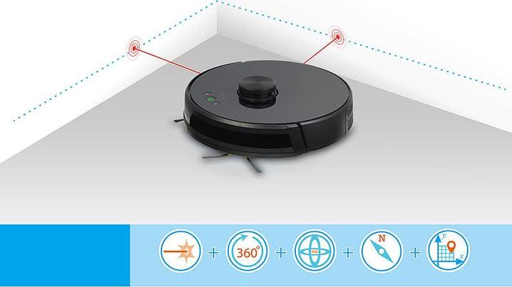 Actual product image Sichler WLAN vacuuming & mopping robot with Lidar, Gyro & 360° laser sensor, App (Vacuum mopping robot)
