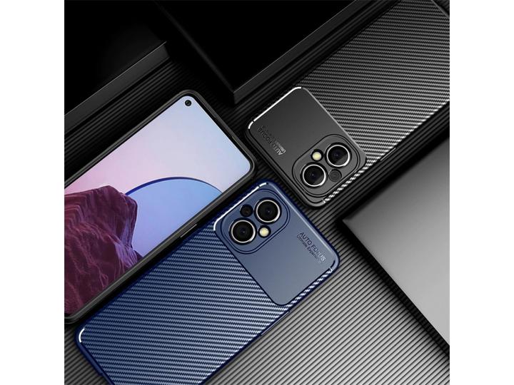 Productafbeelding Screenguard Oppo Reno8 Lite 5G Romp Carbon Design TPU Hoesje (Oppo Reno 8 Lite)