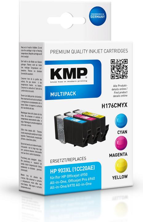 Produktbild KMP Tinte ersetzt HP903XL (1CC20AE) (M, Y, C)
