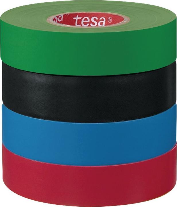 Produktbild tesa Elektro Isolierband, hitzebeständiges Klebeband zum Isolieren, Reparieren & Bündeln (19 mm)