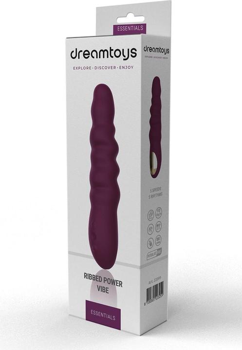 Image du produit Dreamtoys Vibromasseur Dream Toys Essentials Ribbed Power Vibe Purple 21,5 cm