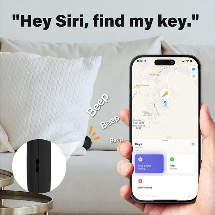 Image du produit Mili Lifemate Life Tag, localisateur d'objets - noir (Apple)