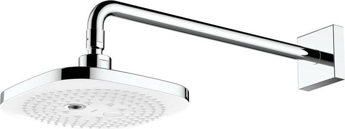 TOTO Kopfbrause eckig Comfort Wave, Warm Spa weiss/chrom (2 Strahlarten, 12.20 l/min)