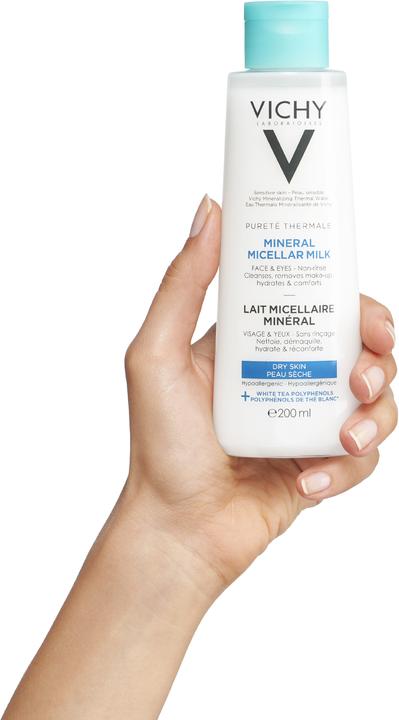 Actual product image Vichy Pureté Thermale Mineral Milk For Dry Skin (Cleansing lotion, 200 ml)