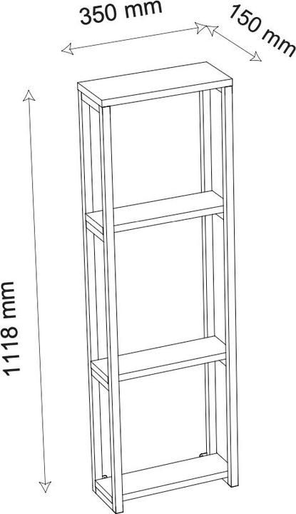 Immagine prodotto VCM Mobili da bagno Armadietto alto Scaffale da bagno Bitila L (112 x 35 x 35 cm)