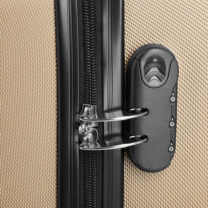 Immagine prodotto tectake 800763 Set di valigie 4 pezzi, champagne | No. 403411 (90 l, M (50 - 90l), L (90 - 115l), XL (da 115l))
