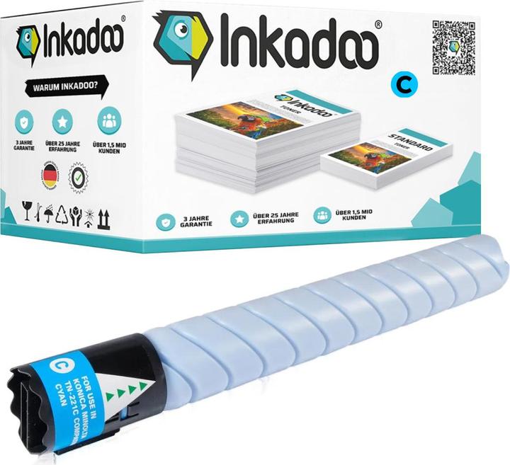 Produktbild Inkadoo Toner kompatibel mit Konica Minolta A8K3450 / TN-221C Toner (C)