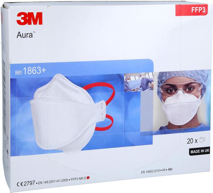 Actual product image 3M Respirator mask (FFP3, 20 x)