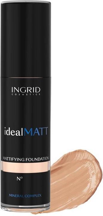 Ingrid Cosmetics INGRID Ideal Matt Mattifying Foundation mineralny podkład matujący 303 Dark Natural 30ml (303 Dark Natural)